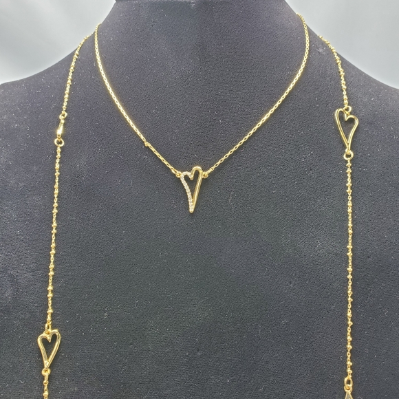 Rebecca minkoff sweetheart layered gold necklace - Picture 2 of 10